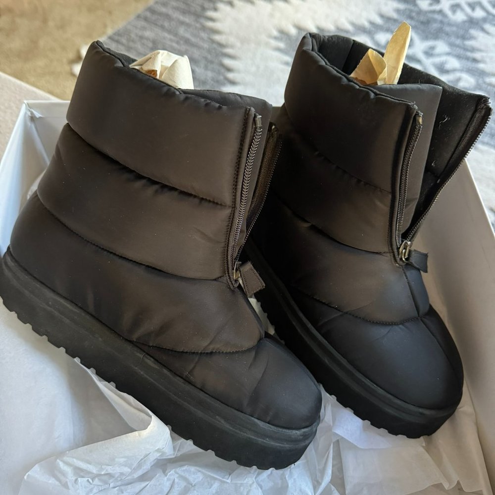 GIA COUTURE / Giaborhini - Luna Puffy Nylon Puffy Zip Booties